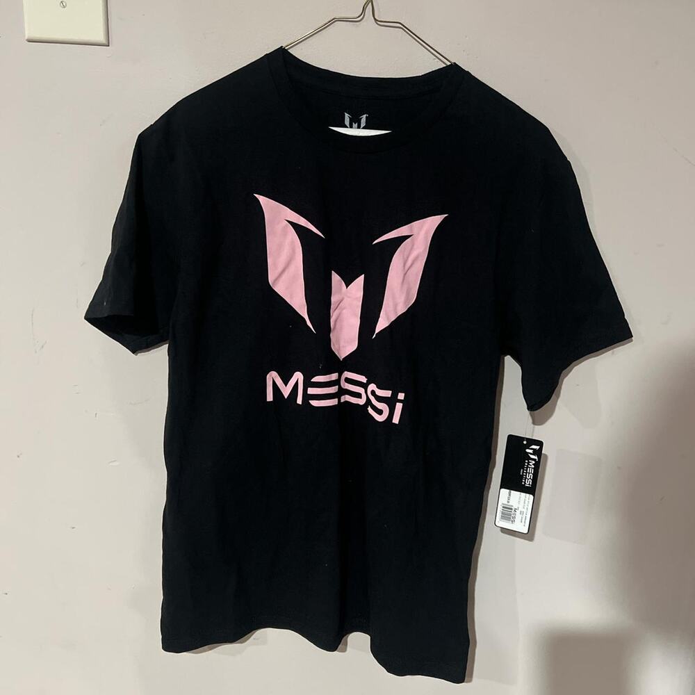 Black and pink messi tee